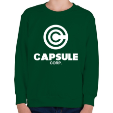 PRINTFASHION Capsule Corp - Gyerek pulóver - Sötétzöld