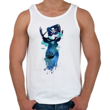 PRINTFASHION Captain Hook - Férfi atléta - Fehér atléta, trikó