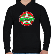 PRINTFASHION CAPTAIN HUNGARY  - Férfi kapucnis pulóver - Fekete