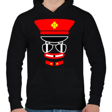 PRINTFASHION captain jack - Férfi kapucnis pulóver - Fekete
