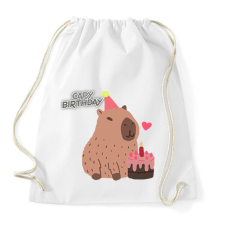 PRINTFASHION Capy bday - Sportzsák, Tornazsák - Fehér tornazsák