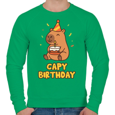 PRINTFASHION Capy birthday - Férfi pulóver - Zöld férfi pulóver, kardigán