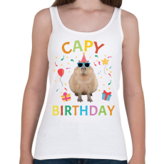 PRINTFASHION Capy Birthday party - Női atléta - Fehér