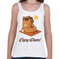 PRINTFASHION Capy Diem - Női atléta - Fehér