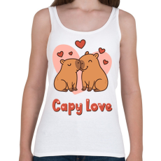 PRINTFASHION Capy love - Női atléta - Fehér