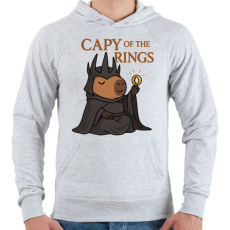 PRINTFASHION Capy of the Rings - Férfi kapucnis pulóver - Sport szürke