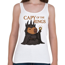 PRINTFASHION Capy of the Rings - Női atléta - Fehér női trikó