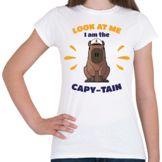 PRINTFASHION Capy-tain - Női póló - Fehér