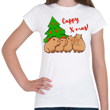 PRINTFASHION Capy xmas - Női póló - Fehér női póló
