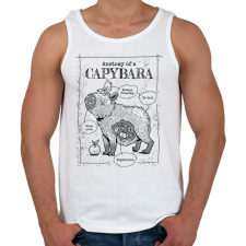 PRINTFASHION Capybara anatómia - Férfi atléta - Fehér atléta, trikó