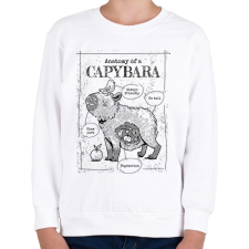 PRINTFASHION Capybara anatómia - Gyerek pulóver - Fehér gyerek pulóver, kardigán