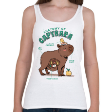 PRINTFASHION Capybara anatómia - Női atléta - Fehér