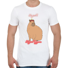 PRINTFASHION Capybara - Capycorn #2 - Férfi póló - Fehér férfi póló