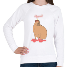 PRINTFASHION Capybara - Capycorn #2 - Női pulóver - Fehér női pulóver, kardigán