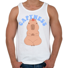 PRINTFASHION Capybara - Capyness - Férfi atléta - Fehér atléta, trikó