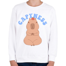 PRINTFASHION Capybara - Capyness - Gyerek pulóver - Fehér gyerek pulóver, kardigán