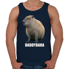 PRINTFASHION Capybara család - Daddybara - Férfi atléta - Sötétkék