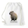 PRINTFASHION Capybara család - Daddybara - Sportzsák, Tornazsák - Fehér