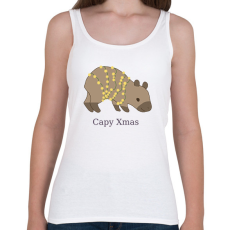 PRINTFASHION capybara család - karácsonyi fény - Női atléta - Fehér