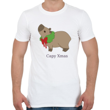 PRINTFASHION capybara család - koszorú - Férfi póló - Fehér férfi póló
