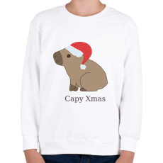 PRINTFASHION capybara család - mikulás - Gyerek pulóver - Fehér
