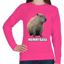 PRINTFASHION Capybara család - Mommybara - Női pulóver - Fukszia női pulóver, kardigán