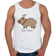 PRINTFASHION capybara család - rénszarvas - Férfi atléta - Fehér atléta, trikó
