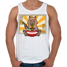 PRINTFASHION Capybara és ramen - Férfi atléta - Fehér