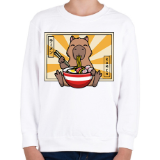 PRINTFASHION Capybara és ramen - Gyerek pulóver - Fehér