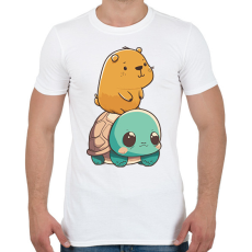 PRINTFASHION Capybara és teknős - Férfi póló - Fehér