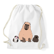 PRINTFASHION Capybara és tengerimalacok - Sportzsák, Tornazsák - Fehér tornazsák