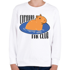 PRINTFASHION Capybara fan club - Gyerek pulóver - Fehér gyerek pulóver, kardigán