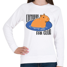 PRINTFASHION Capybara fan club - Női pulóver - Fehér női pulóver, kardigán