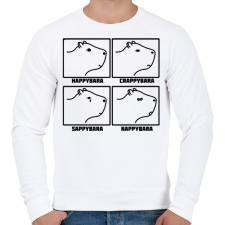 PRINTFASHION Capybara feelings - Férfi pulóver - Fehér férfi pulóver, kardigán