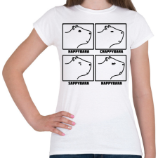 PRINTFASHION Capybara feelings - Női póló - Fehér női póló