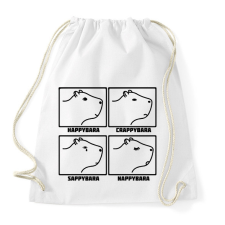 PRINTFASHION Capybara feelings - Sportzsák, Tornazsák - Fehér tornazsák