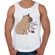 PRINTFASHION Capybara - Férfi atléta - Fehér atléta, trikó