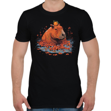 PRINTFASHION Capybara - Férfi póló - Fekete férfi póló