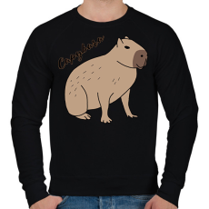 PRINTFASHION Capybara  - Férfi pulóver - Fekete