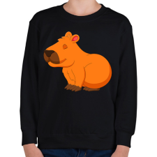 PRINTFASHION Capybara - Gyerek pulóver - Fekete gyerek pulóver, kardigán