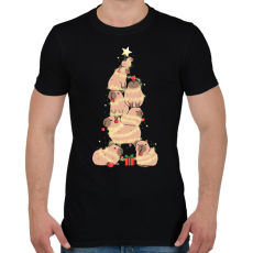 PRINTFASHION capybara karácsonyfa - Férfi póló - Fekete