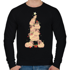 PRINTFASHION capybara karácsonyfa - Férfi pulóver - Fekete férfi pulóver, kardigán