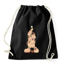 PRINTFASHION capybara karácsonyfa - Sportzsák, Tornazsák - Fekete tornazsák