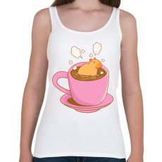 PRINTFASHION Capybara kávéban - Női atléta - Fehér