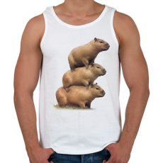 PRINTFASHION Capybara kupac - Férfi atléta - Fehér