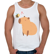 PRINTFASHION Capybara méhecskével - Férfi atléta - Fehér atléta, trikó