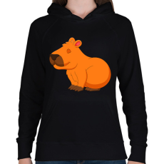 PRINTFASHION Capybara - Női kapucnis pulóver - Fekete