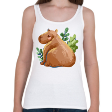 PRINTFASHION Capybara popsi - Női atléta - Fehér női trikó