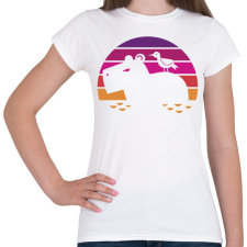 PRINTFASHION Capybara retro - Női póló - Fehér női póló