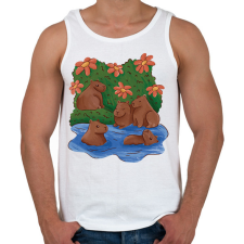 PRINTFASHION Capybarák - Férfi atléta - Fehér atléta, trikó